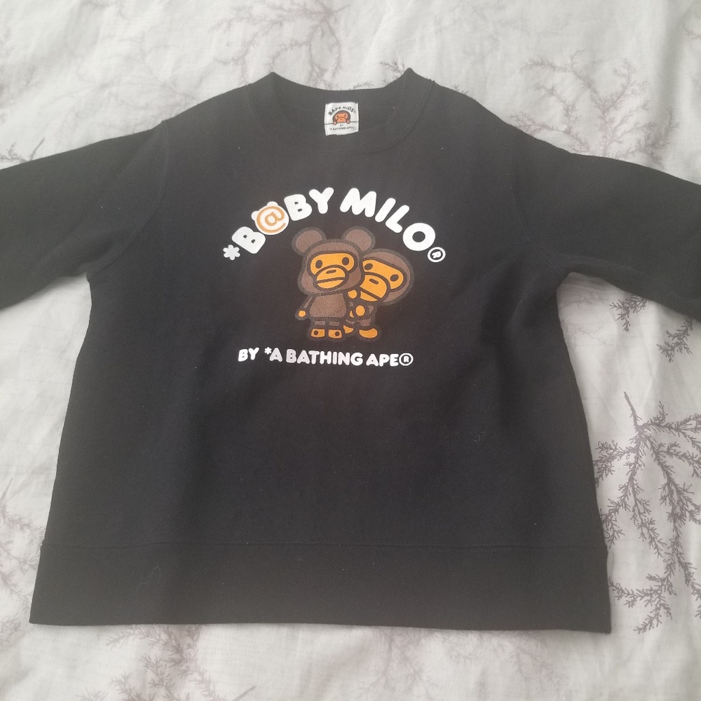 Authentic BAPE Kids Baby Milo x Bearbrick Crewneck